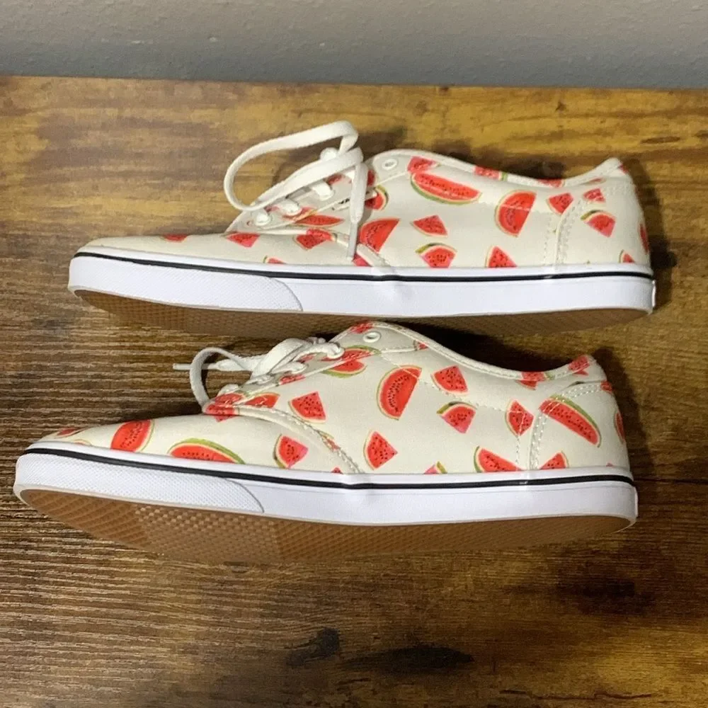 Vans White Atwood Low Watermelon Shoe Size 8 - Picture 5 of 7